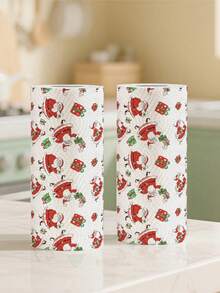1 Roll Christmas Pattern Paper, Christmas Kitchen Disposable Paper Towels, Christmas Kitchen Paper, Dish Cloth, Merry Christmas Roll Napkins, Santa Claus Gift Box Pattern, Christmas Table Centerpiece Decorative Napkins, Christmas Paper - Multicolor - View 6