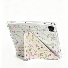 Casing Kompatibel dengan iPad (A16) Generasi ke-11 11 Inci 2025, Casing Generasi ke-10 10,9 Inci 2022, Stand Tipis, Casing Belakang Transparan PC Keras, Smart Cover, Mendukung Touch ID, Auto Wake/Sleep, Motif Bunga - Lukisan Bunga - 2306 - View 6