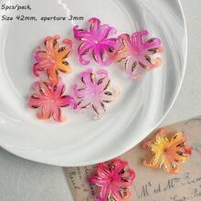 Two Tone Hot Stamping Gold Iris Flower Accessories, Hair Clips, DIY Accessories, Perforated Bracelets, Mobile Phone Chains, Material Matching - Multicolor - View 11