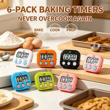 1PC/2PCS/6PCS/8PCS Timer Pemanggang, Asisten Manajemen Waktu dengan Tampilan Jelas, Cocok untuk Berbagai Kesempatan (Baterai Tidak Termasuk), Alat Manajemen Waktu, Timer Dapur, Timer Portabel, Desain Ringkas, Struktur Tahan Lama, Bahan Plastik, Aksesori Pemanggang, Timer Hitung Mundur - MultiWarna - View 2