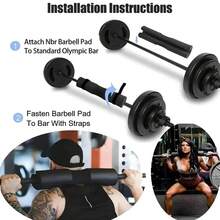 Barbell Shoulder Pad For Squats And Hip Thrusts, Thickened Foam Cushion For Gym Strength Training - A - View 4