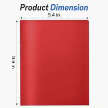 7pcs Plastic Pocket Folders With Labels, Heavy Duty 2-Pocket File Folders, Suitable For Letter Size Documents, Durable Document Organizer For School, Office, Business And Home - One Size Fits All - View 5