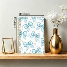 1PC A5 Bow Cover Mini Diary With Soft Bow Design And Polka Dot Pages, Perfect For Students And Professionals As A Compact Portable Office Supply - Multicolor - View 4