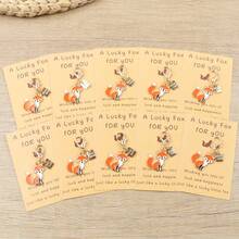 10pcs Cute Fox Keychain With Good Luck Tag, Positive Support Gift, Backpack Decoration, Women & Men Fashion Gift, Perfect Holiday Gift, Birthday Gift - Multicolor - View 9