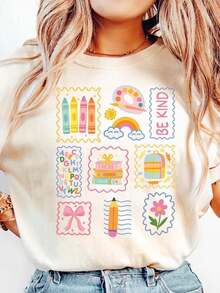 Women T-Shirts - Apricot - View 8