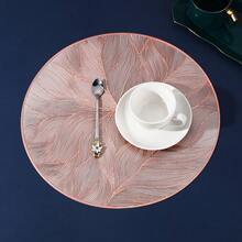 1/4/6/8pcs 15-Inch Rose Gold Round Washable PVC Placemats, Minimalist Style, Non-Slip Heat-Resistant, Suitable For Dining Table, Coffee Bar, Home Decor, Valentine's Day Decor, Wedding Decor - Rose Gold - View 3