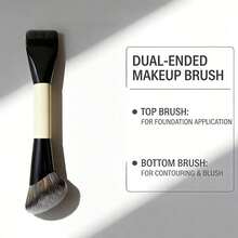 Single Double Head Makeup Brush Set, Multi-Functional Flat Foundation Blush Powder Brush, Portable Beauty Makeup Tools - Makeup Brush Set - View 6