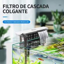 Filtro De Acuario Tipo Cascada Con Bomba Oxigenador 3 En 1 Silencioso Purificador Colgante Para Pecera - Tipo de Enchufe A USA (110-127V) - Ver 1