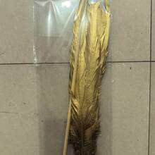 10-12inch Metallic Gold Rooster Turkey Feather For Halloween Party Outfits Metallic Feathers Handmade Projects 10/30/50Pcs - 10 Pcs - View 10