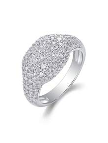 1 Piece Charming Women's 925 Sterling Silver Moissanite Ring, Ideal For Weddings, Proposals, Anniversary Parties And Valentine's Day Gifts - Silver - View 15