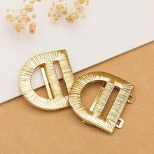 1pc Fashion Women's Gold Metal Belt Buckle, Coat Belt Buckle Decor, Down Jacket Strap Connector Hook, DIY Bag Repair Sewing Accessories Buckle - A - View 5