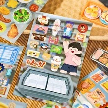 Buku Stiker Masakan Jepang "Today's Food Diary", Stiker Potong Gaya Vintage Kreatif untuk Scrapbooking dan Jurnal. - 1 Set - View 4