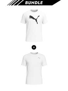 [حزمة] قميص تدريب رجالي Puma Teamrise أبيض + تي شيرت أداء رجالي SUEDE FADED أبيض - أبيض - مشاهدة 1