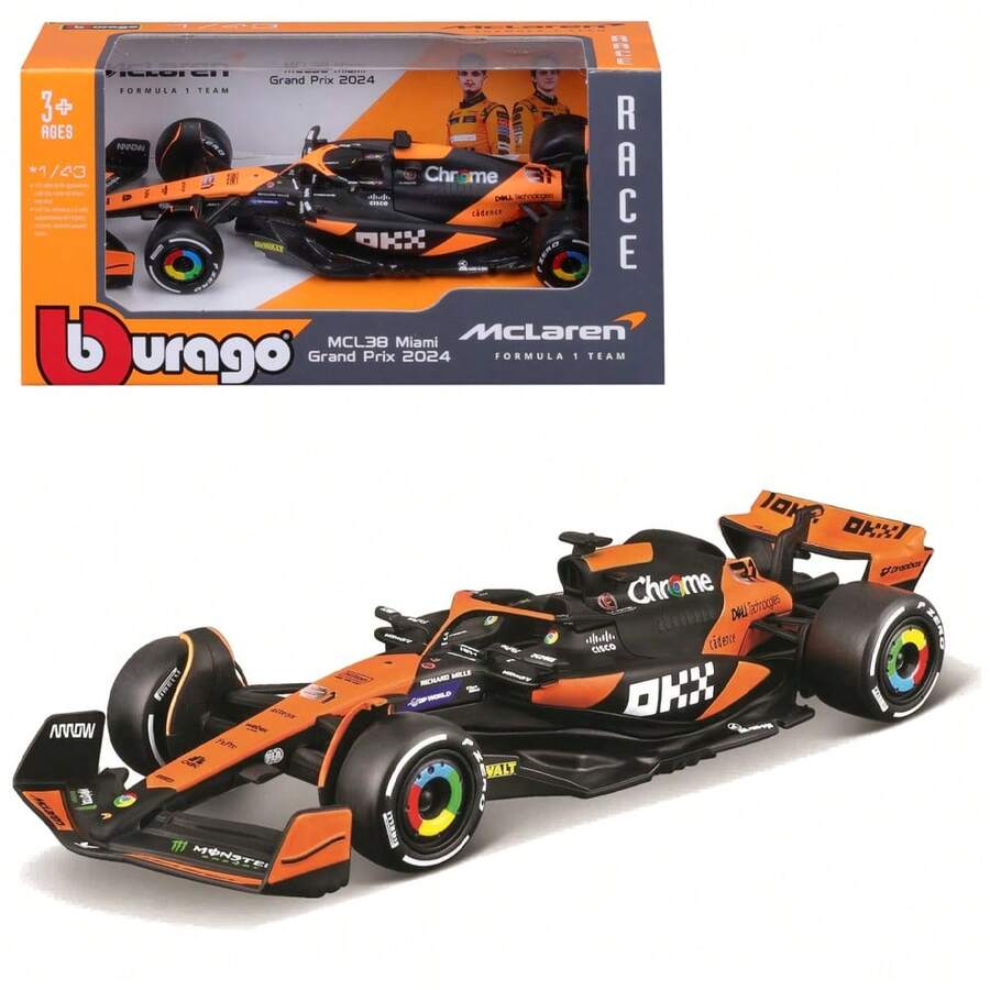 Burago Escala 1/43 Fórmula 1 McLaren F1 MCL38 Colección Gran Premio de Miami - #81 Oscar Piastri