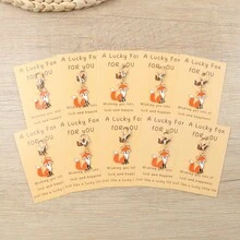 10pcs Cute Fox Keychain With Good Luck Tag, Positive Support Gift, Backpack Decoration, Women & Men Fashion Gift, Perfect Holiday Gift, Birthday Gift - Multicolor - View 5