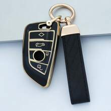 1pc TPU Material Car Key Case, Suitable For BMW X1 X2 X3 X5 X6 2 Series 5 Series 6 Series 7 Series 3/4 Button Smart Key Protective Cover, Anti-Fall Anti-Dust, Exquisite High-End Key Pouch, Suitable For Women - KY20 - View 7