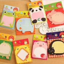 8 Pads Sticky Notes Animal Sticky Notes Removable Self-Stick Notes Novelty Cartoon Sticky Notes Pad Set For School Home Office Memo Pupils Students' Gifts - one-size - View 1
