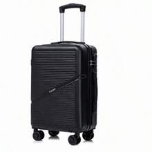 Lightweight, Scratch-Resistant Trolley Case Black Four-Piece Set, 20/24/28 Inch, Plus Shoe Bag, Rotating Luggage, And Combination Lock Set. - Black - View 4