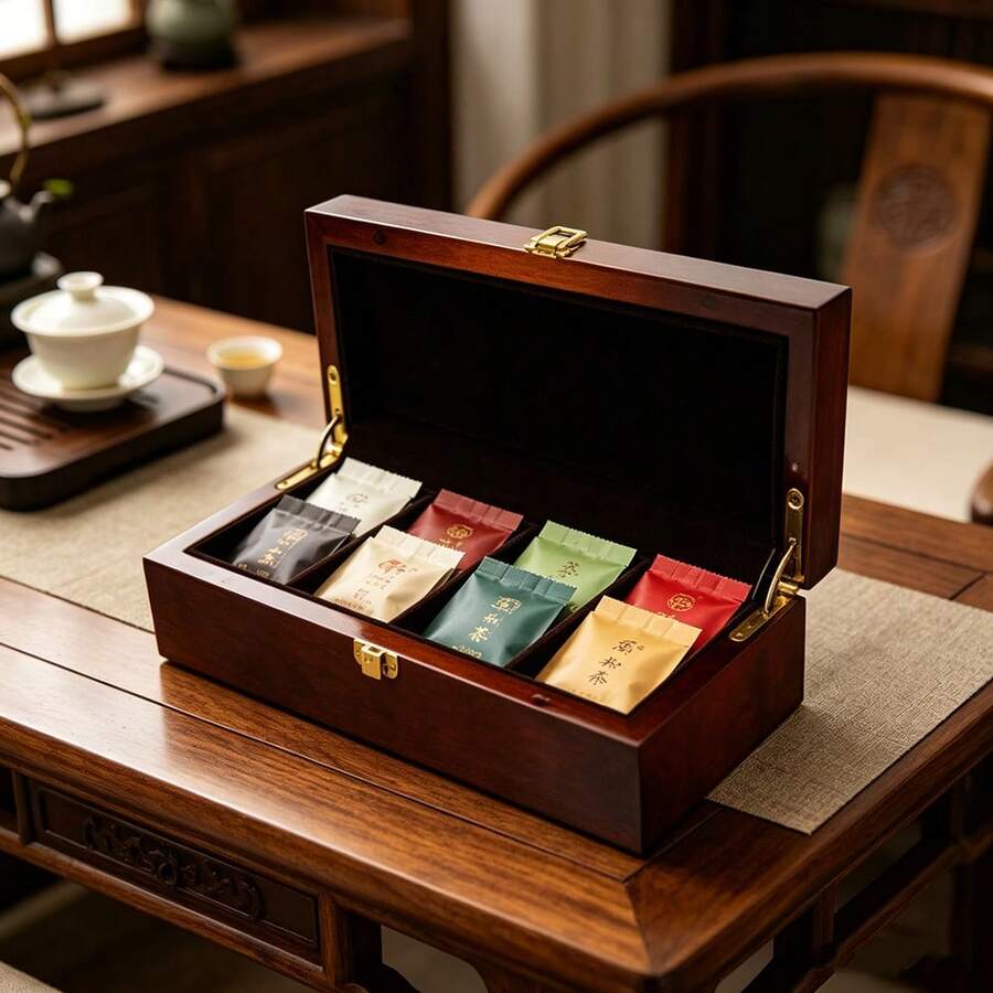 1件裝茶具禮盒 保溫不鏽鋼杯包裝盒 木質極簡設計家居裝飾收納盒 手鍊項鍊吊墜收納盒 婚禮派對伴手禮珠寶收納盒 - 查看 1