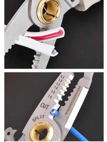 7 Inch Premium 16-In-1 Multi-Functional Universal Wire Stripper, Integrated Wire Cutter Cable Stripping Tool With Adjustable Tightening Screw Handle, Electric Repair Hand Tool - A - View 3