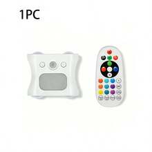 1 Set (2pcs): 1 Remote Control + 1 Smart Wall Light, 16-Color Smart Sensor RGB Wall Light Night Light, Magnetic Installation, Remote Control Operation, USB Rechargeable, Suitable For Bedroom, Living Room, Game Room And Holiday Party Lighting - 4-head Cat Eye Motion Sensor Wall Light - View 18
