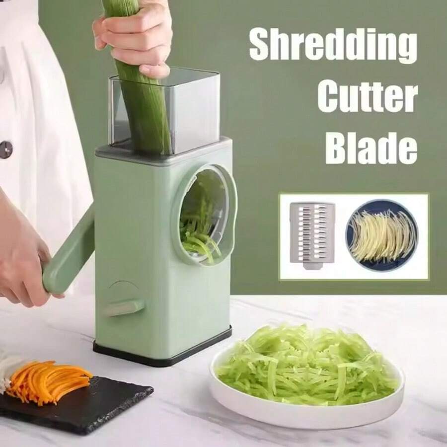 Multifunctional Kitchen Cutter [6 In 1] | 6 In 1 | Vegetable Chopper, Potato Cutter (Adjustable Thickness), French Fry Cutter, Vegetable Chopper | Large And Fast Kitchen Cutter For Convenient Meal Preparation | Green
