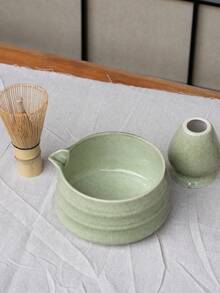 Haus Hana 1pc/5pcs Japanese Matcha Bowl, Matcha Whisk, Matcha Scoop, Matcha Brush, Ceramic Tea Cup Set, Matcha Preparation Tools, Back To School Set, Holiday Gift Set, Halloween Gift - Multicolor - View 2