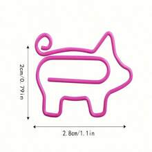 15PCS Pig Paper Clips - Bookmark Planner Paper Clips - Mini Paper Clips Office Decor - Office Folder - Study Paper Clips Binder - Cute Stationery Supplies - A - View 3