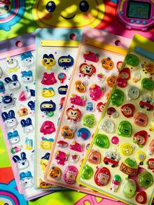 These Transparent 3D Crystal Embossed Water Drop Stickers Have A High-End Texture And Exquisite Appearance. Made Of Notebook Material, They Are Perfect For DIY Decoration Of Smartphones, Laptops, Suitcases, Cups, Skateboards, Notebooks, Guitars And Other Items. - Multicolor - View 3
