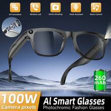 2026 New Unisex Smart Glasses, 100W Camera, Clear Image Without Shake, 260mAh Large Capacity Battery, With Flashlight Can Be Used As Flashlight, Camera Battery Life Up To 100 Minutes - View 2