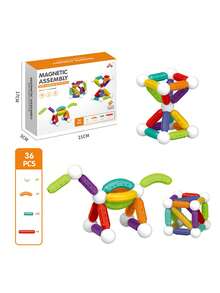 Children's Versatile Magnetic Ball Game Set - Stretchable Magnetic Building Blocks For DIY Free Multi-Angle Assembly Educational And Stress-Relieving Early Education Toy - Multicolor - View 10