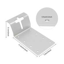 kangten 12PCS Fence Bracket For T Shaped Fence Posts, 12 Pack T Post Brackets, Silver - Silver - View 2