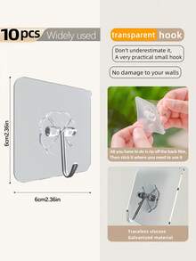 1/3pcs Suction Cup Hook Set, Movable Hook, Vacuum Drill-Free Hook, Minimalist Versatile Style, Fashionable Design, Can Be Installed On Glass Bathroom Shower Door, Bathroom Tile, Mirror And Other Surfaces, Removable And Reusable - A - View 16