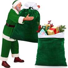 VINCAN Large Drawstring Christmas Gift Bag, Reusable Xmas Storage Sack, Toy Gift Bag, Christmas Decoration, Holiday Party & Gift Wrapping Supplies - Multicolor - View 9