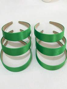 6pcs Women's Solid Color Fashion Minimalist Versatile Hair Headbands - Multicolor - View 1