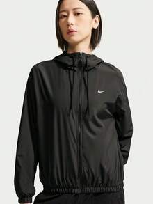 Nike 女款 AS W NK UV CLSSC 連帽外套 梭織連帽夾克 IM8162-010 - 黑色 - 查看 1