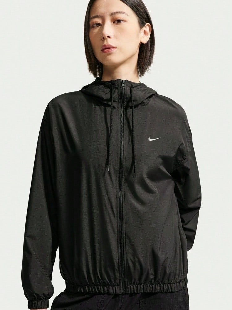 Nike 女款 AS W NK UV CLSSC 連帽外套 梭織連帽夾克 IM8162-010 - 黑色 - 查看 1