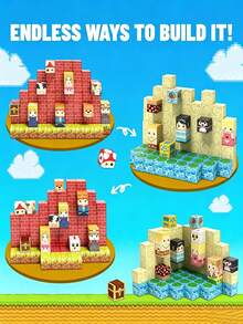 Magnetic Building Blocks DIY Stacking Toy, Magnetic Construction Toy STEM Learning Brick Set, Beach Theme, Learn To Build, Inspire Imagination, Suitable As Back To School Gift, Birthday Gift Or Decoration, For Boys And Girls Aged 3 And Up - Multicolor - View 6