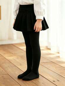 3 Pairs Baby Girl Simple All-Match Fitted Tights, Versatile For Spring, Autumn And All Seasons, Suitable For School Uniform - Multicolor - View 6
