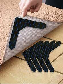 1/2/4/12/24PCS Non-Marking Carpet Anti-Slip Stickers, Suitable For Carpets, Bed Sheets, Mattresses, Sofa Cushions, And Other Items That Need To Be Secured To Prevent Slipping. This Washable Adhesive Tape Is Ideal For Area Rugs - Multicolor - View 2