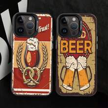 [24h Shipping From DE/FR/ES]Apple 11-17 Phone Case - Vintage Rye Beer Glass Iron Plate Face Compatible Cases For IPhone 17, Air, 17E, 16E, 16, 15, 14, Pro Max, 13, 12, Mini, 11, X, XR, XS Max, 8, 7 Plus, SE2020, SE2022, With A Soft TPU Anti-Drop Back Cover For Xiaomi 13-15 - B - View 4