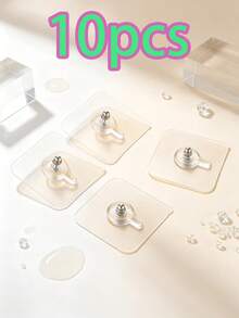 1-50pcs/Pack Strong Adhesive No-Drill Wall Mount Hangers, Suitable For Wedding Photos, Invisible Screws, Waterproof Frames And Bathroom Hooks - View 13