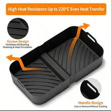 1 Set Silicone Air Fryer Liner, Compatible With Flexi Drawer Air Fryer AF500UK, Reusable Air Fryer Accessory, 1X10.4L - Air Fryer Silicone Liner - View 3