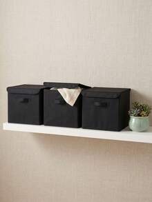 Foldable Storage Box 30x30x30 Cm – Minimalist Fabric Organizer Bin With Handles – Closet, Shelf & Home Storage - View 3