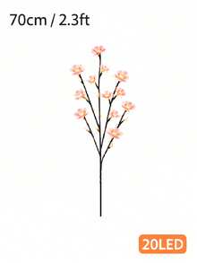1pc Cherry Blossom Branch LED String Lights, USB Powered, 8 Flashing Modes, Soft And Bendable, Suitable For Indoor/Outdoor Spring/Summer Decoration, Living Room, Bedroom, Wall, Wedding, Party, Valentine's Day, Birthday And Graduation Gift - Warm white light - View 15