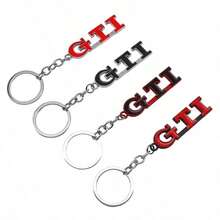 Metal Car Key Rings For VW GTI Logo Golf Polo Passat Rline Jetta Touareg Beetle Tiguan MK3 Touran Keychain Keyrings - A - View 2