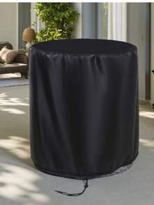 1pc Round Table Cover Waterproof Dustproof Outdoor Garden Furniture Cover For Round Dining Table - Multicolor - View 2