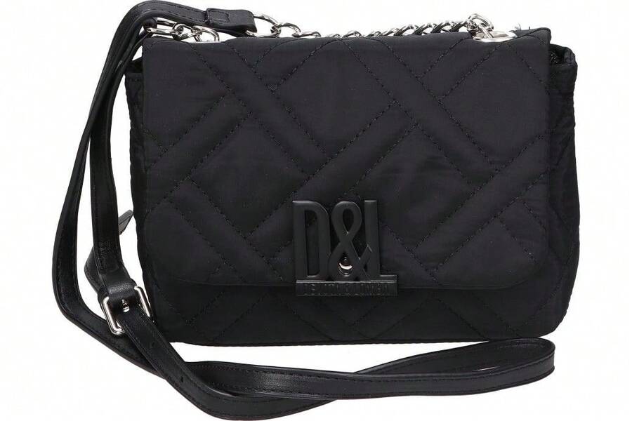 DEVOTA & LOMBA | Bolso Bandolera Devota&Lomba para Mujer – Bandolera Ajustable en Color Negro – Bolso Mediano con Cremallera y Clip – Varios Compartimentos – Estiloso – Versát - Schwarz - Übersicht 1