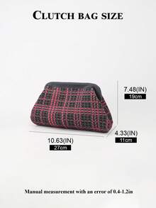 Women's Handheld Makeup Bag, Geometric Striped Crochet Cosmetic Storage Pouch, Travel/Shopping Use, Perfect Match For Vacation Outfits - Multicolor - View 4