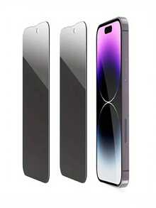 ZYSHI Privacy Anti-Spy Tempered Glass Screen Protector 2pcs Tempered Glass Privacy Screen Protector Anti-Spy Anti-Fingerprint Waterproof Shockproof Compatible With IPhone 16/16 Pro/15/15 Pro Max/13/14 Pro Max17/8plus/11/12/Xr/X/XS/17/17 Air/17 Pro/17 Pro Max/17e Spring Easter Gift - Black - View 7